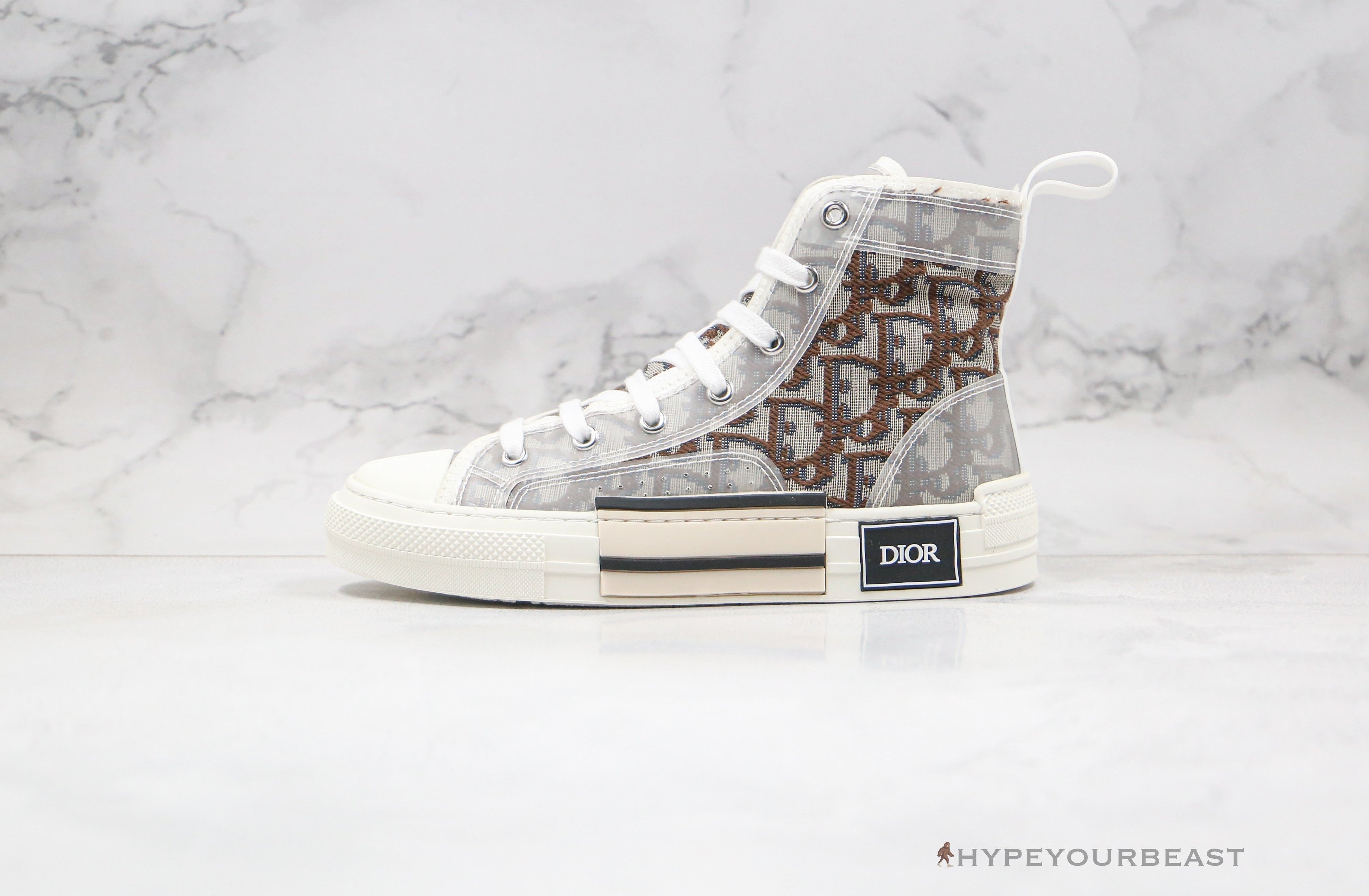 Dior High Top White Brown