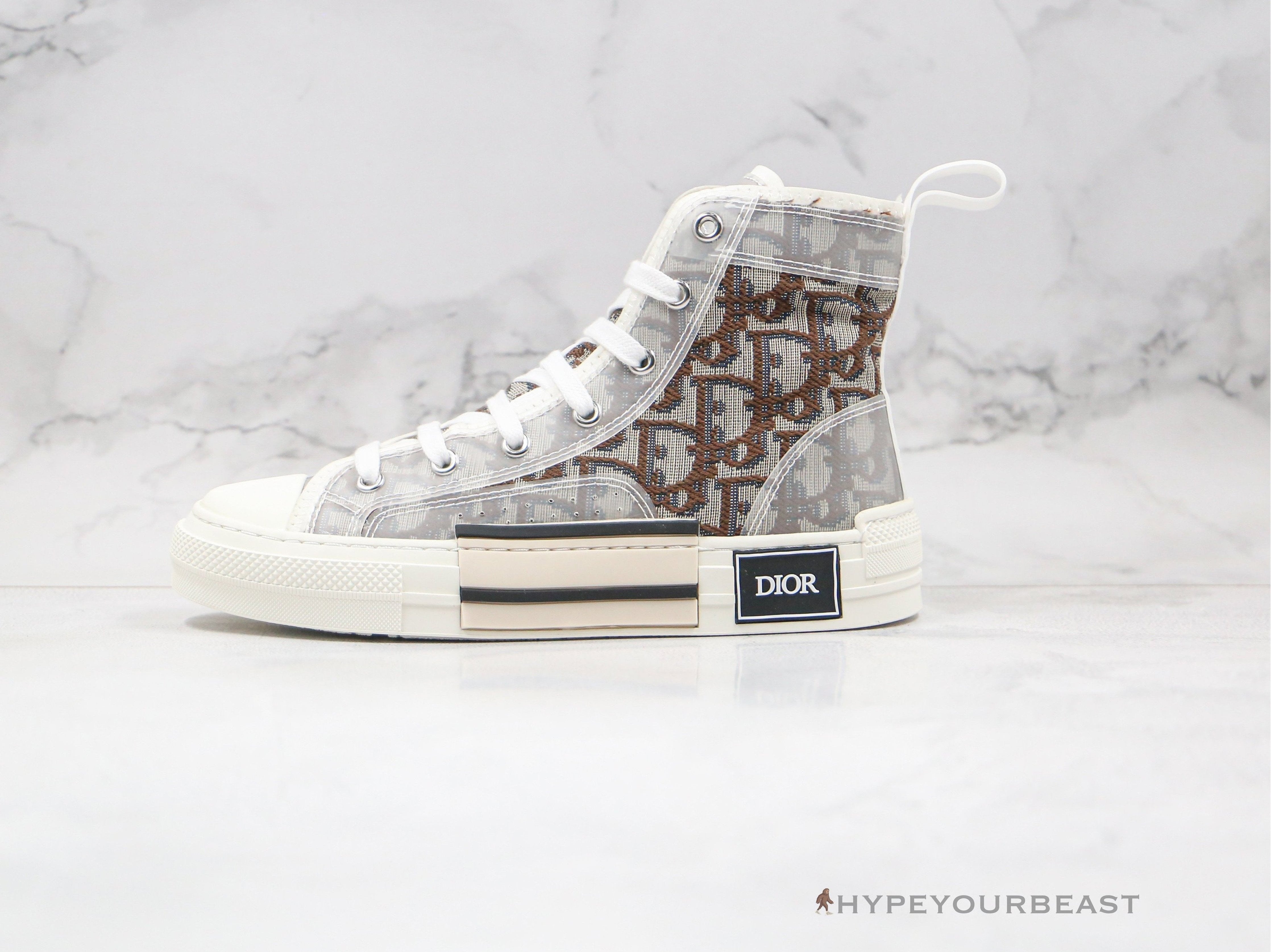 Dior High Top White Brown