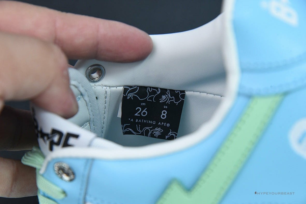 A Bathing Ape Bape Sta Pastel Blue Shoes
