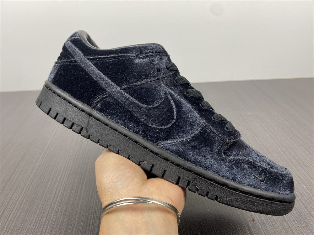 Nike Dunk Low 'Dover Street Market Triple Black Velvet'
