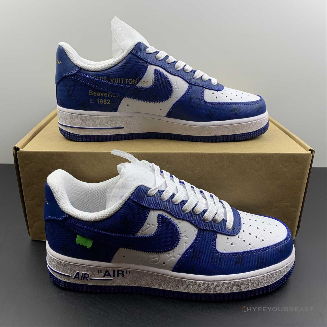 Nike Air Force 1 Low 'LV Monogram Off-White Blue White'