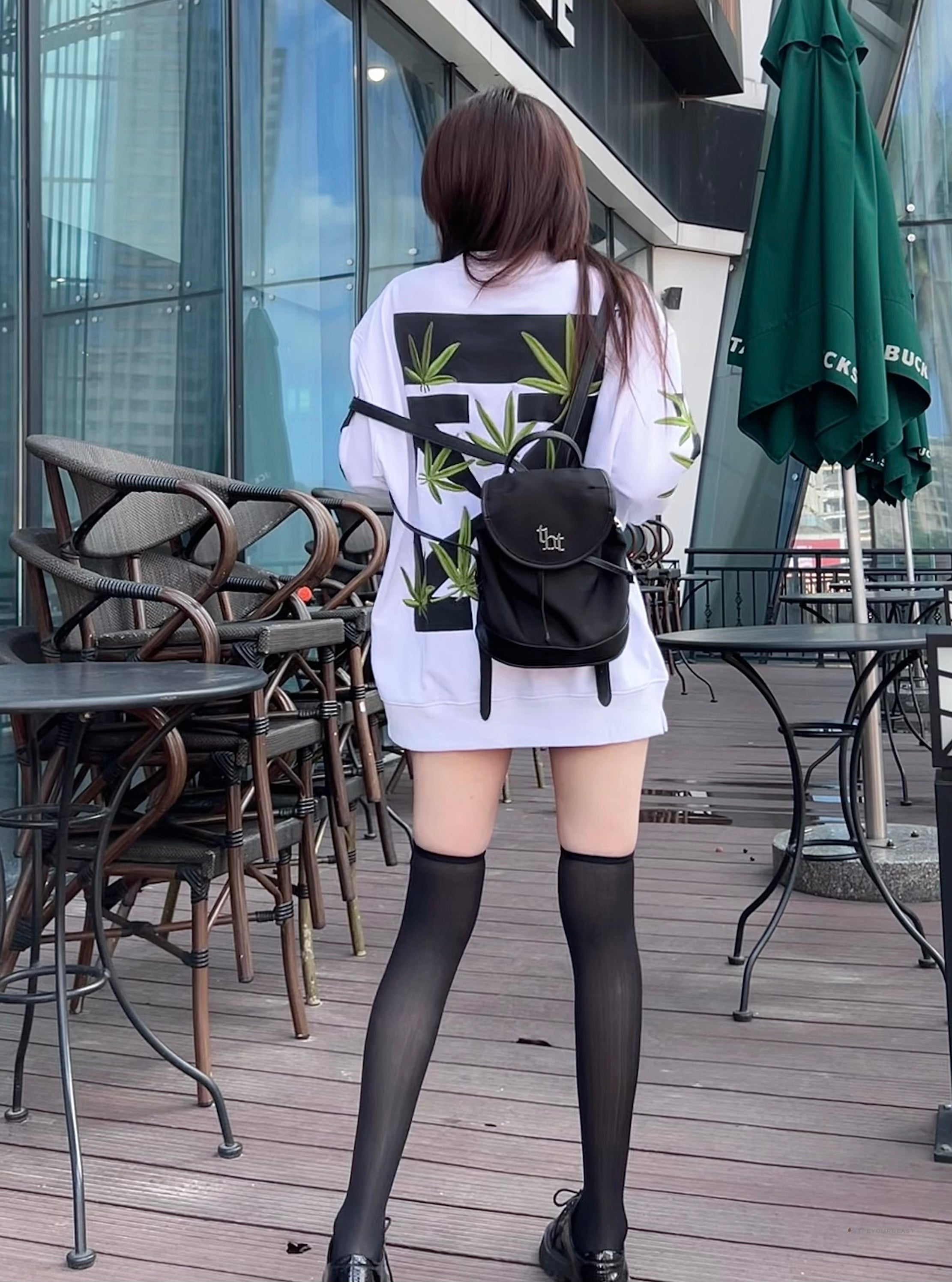 Off White S22 White Sweater Leaf