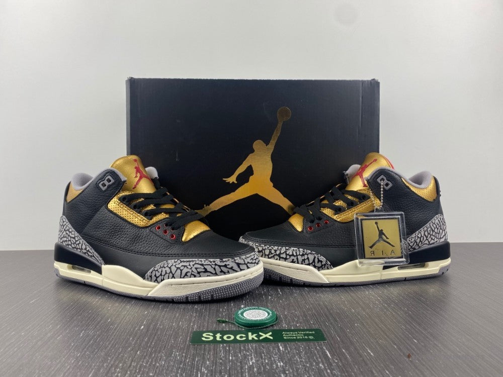 Air Jordan 3 'Black Cement Gold'