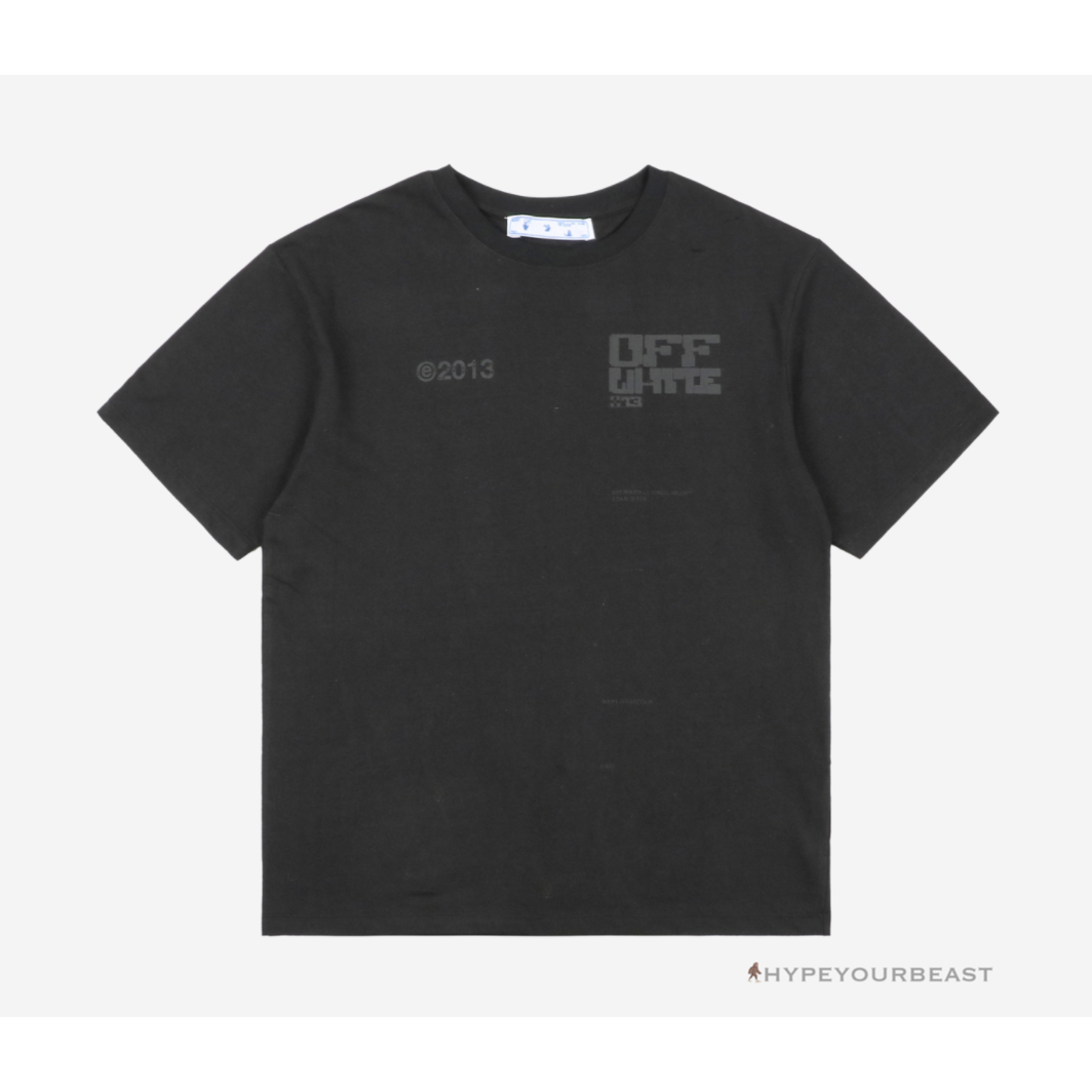 Off White Tee Shirt Black Grey
