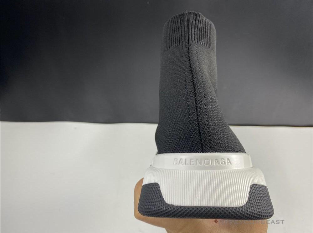 BCG Sock Sneakers Black / White Sole