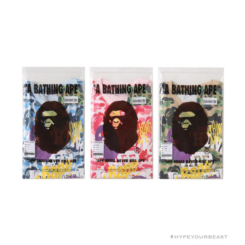 BAPE Ape Head Star Camouflage Shading Tee Shirt 'GREEN'