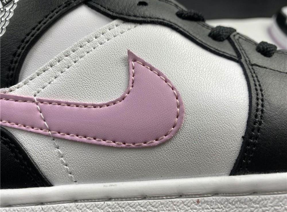 Jordan 1 Mid White Black Light Arctic Pink