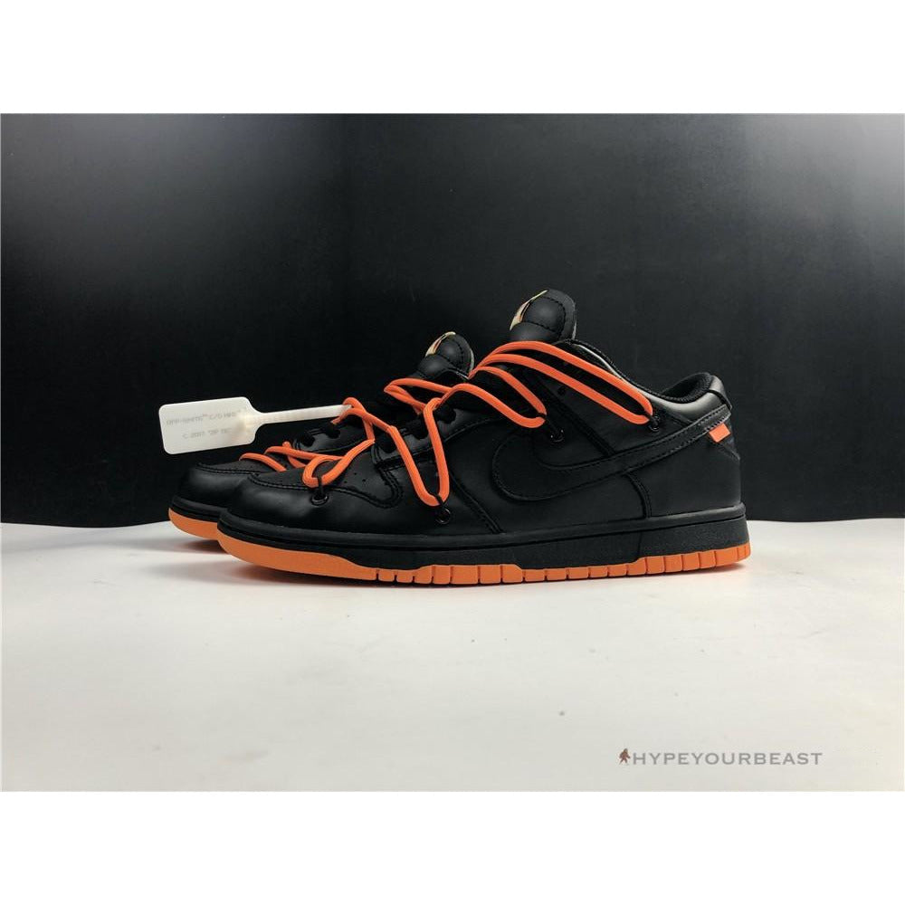 Off White X Nike Dunk Low Black Orange