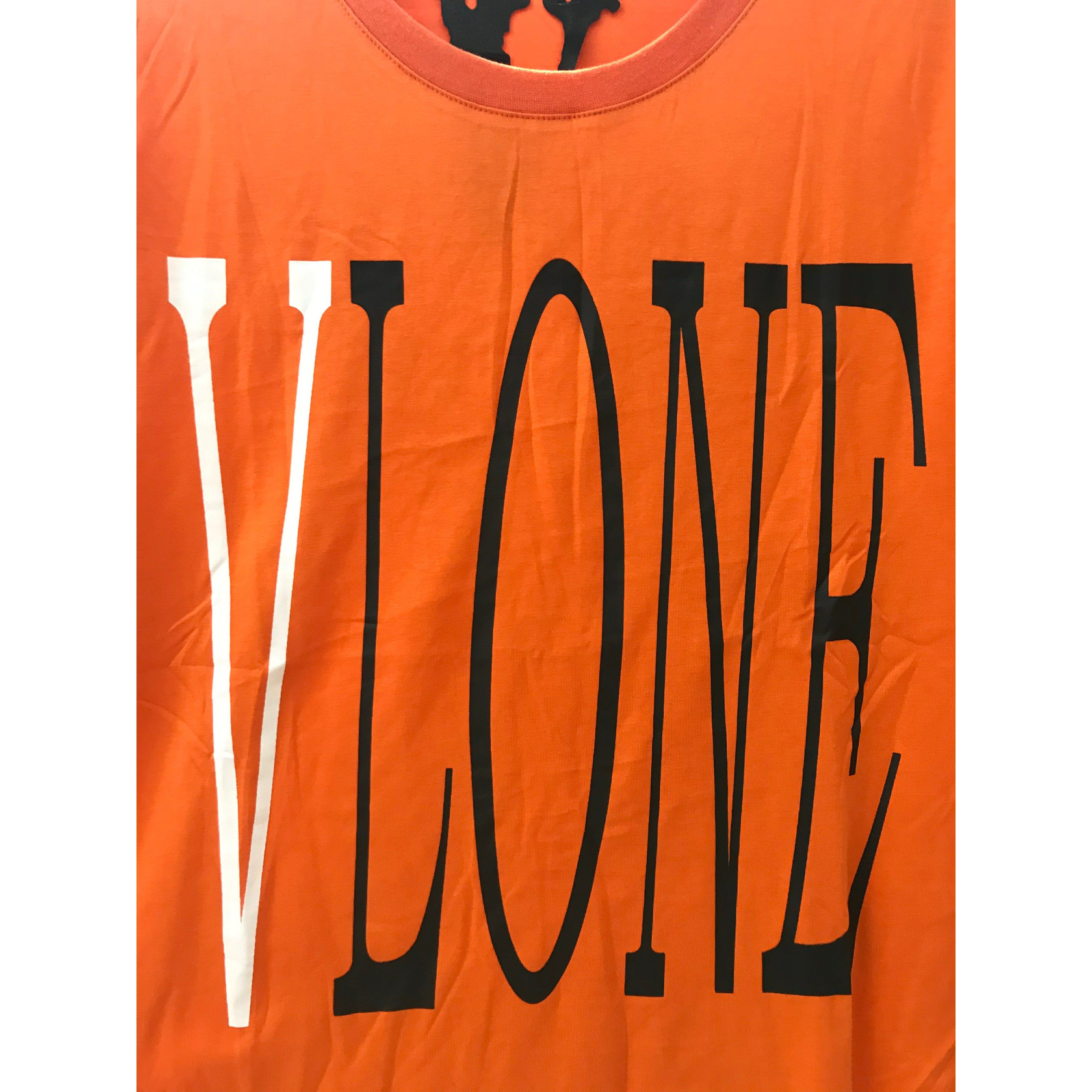 Vlone Orange Staple Tee Shirt