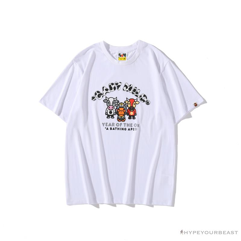 BAPE Baby Milo Year of the Ox Tee Shirt 'WHITE'