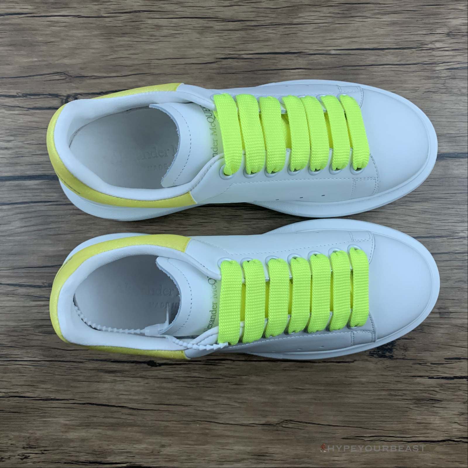 Alexander McQueen White / Highlighter Yellow