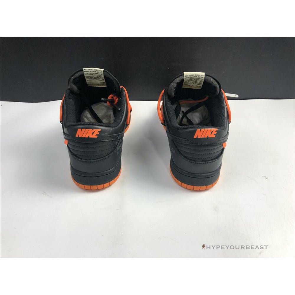 Off White X Nike Dunk Low Black Orange