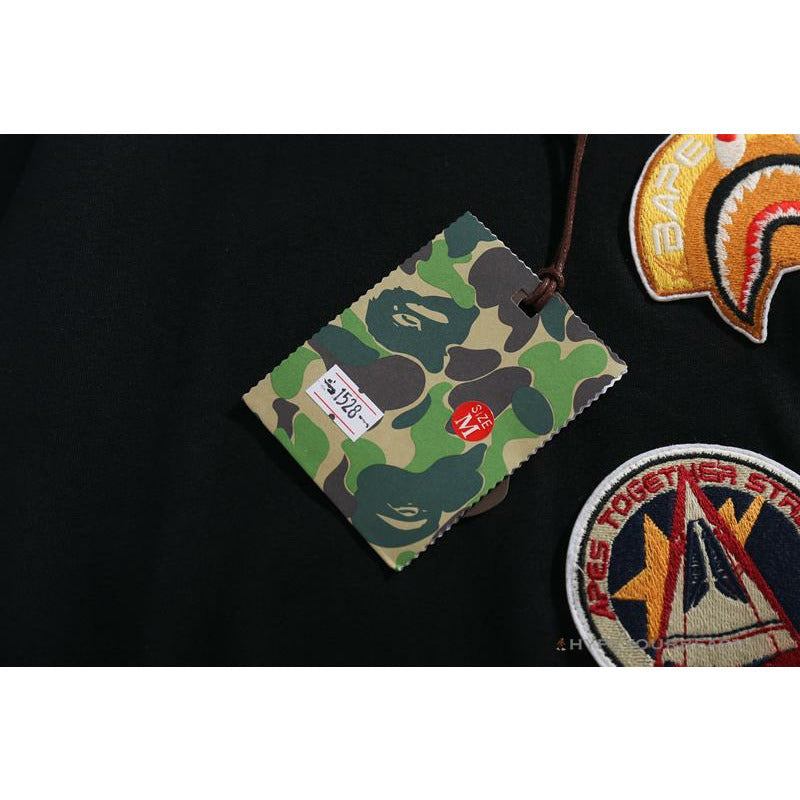 BAPE Shark Head Crazy Patch Tee Shirt