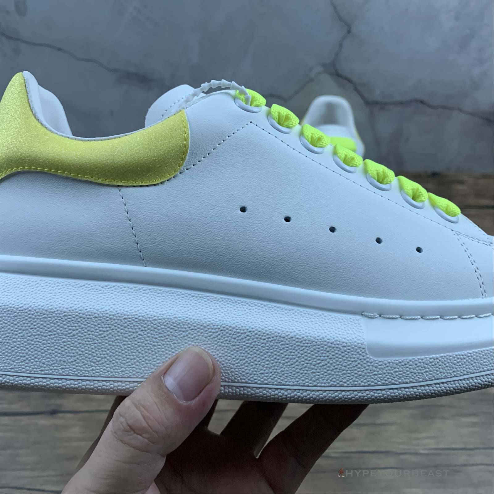 Alexander McQueen White / Highlighter Yellow