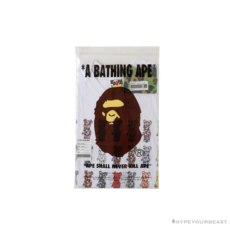 BAPE Violent Bear Collaboration 28th Anniversary Camouflage Tee Shirt 'WHITE'