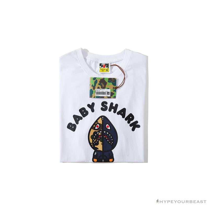 BAPE Baby Shark Red Shark Tee Shirt 'WHITE'