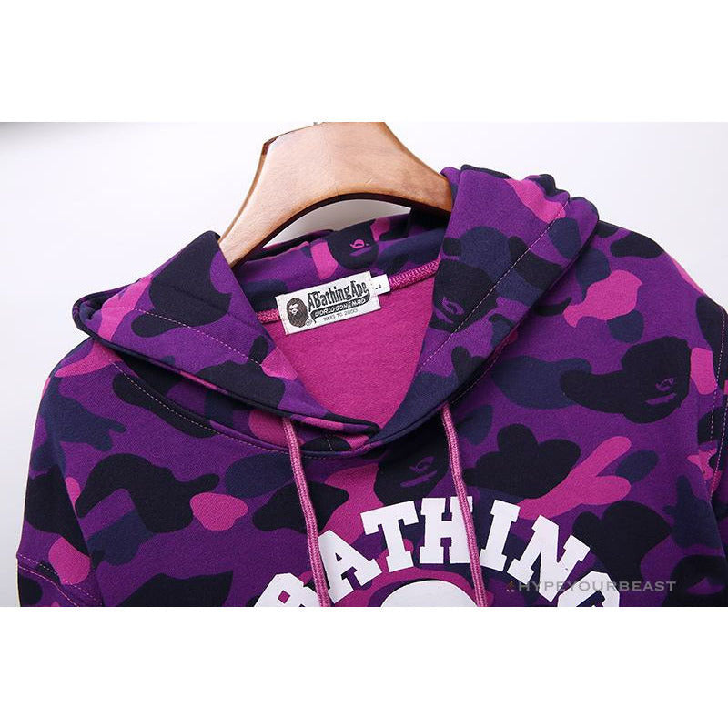 BAPE x Bathing Ape Head Camouflage Hoodie 'PURPLE'