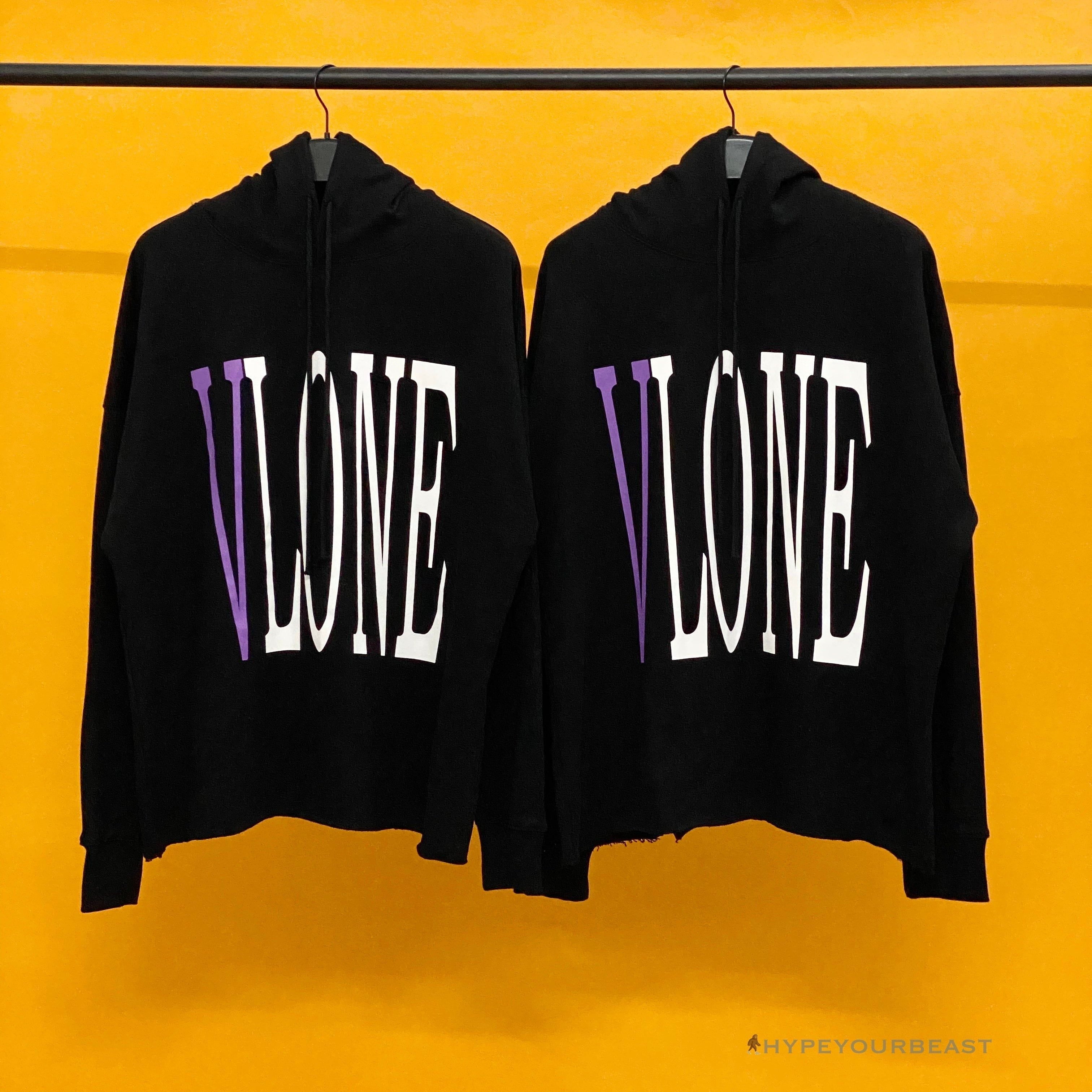 Vlone Purple Black Hoodie