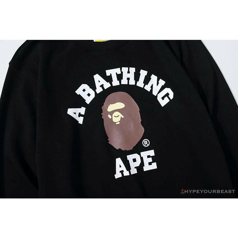 BAPE x Bathing Ape Head Long Sleeve Shirt 'BLACK'