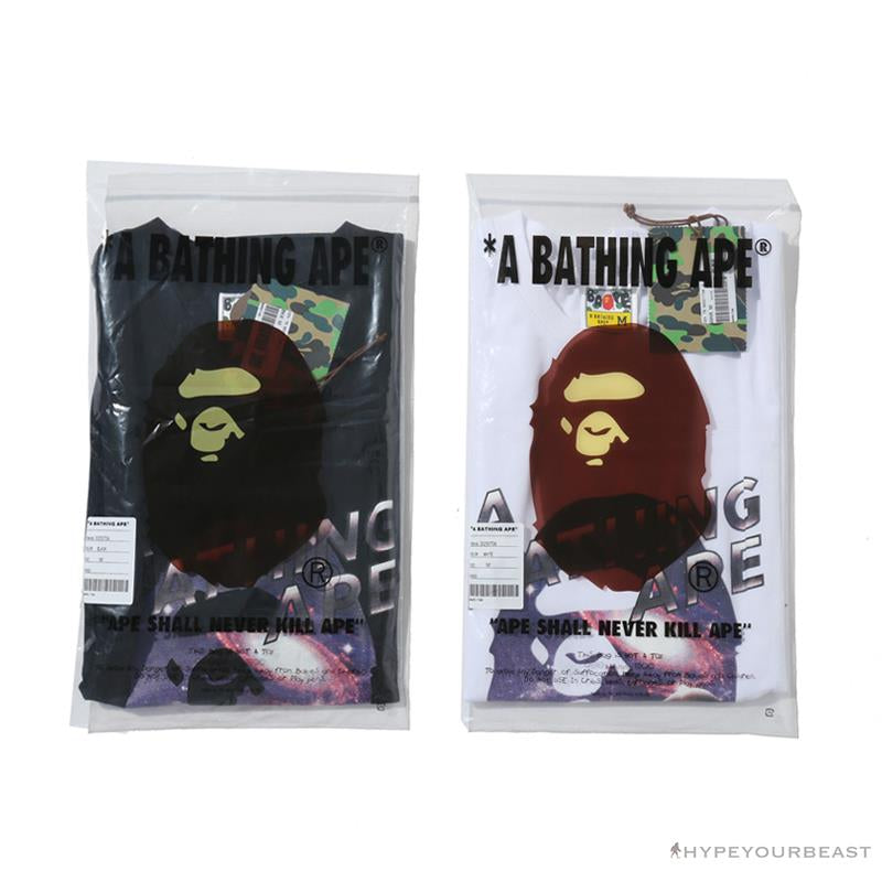 BAPE Universe Solar System Ape Man Head Tee Shirt 'BLACK'