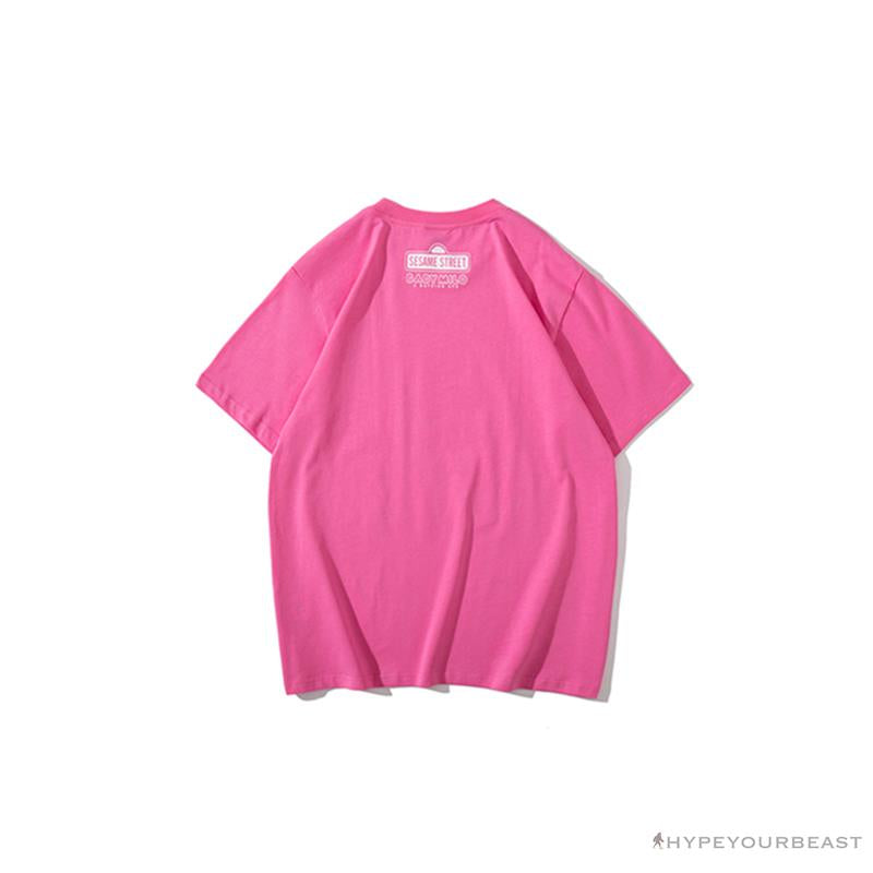 BAPE Baby Milo Sesame Street Carp Streamer Tee Shirt 'PINK'