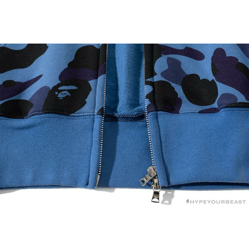 BAPE x Readymade Tiger Head Foam Camouflage Hoodie 'BLUE'