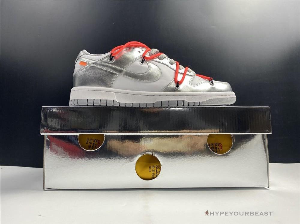 Nike Off-White X Dunk Low 'Metallic Silver’