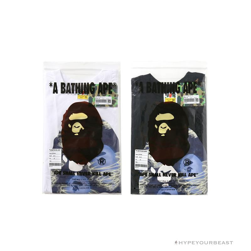 BAPE Blue Ape Head Green Storm Tee Shirt 'BLACK'