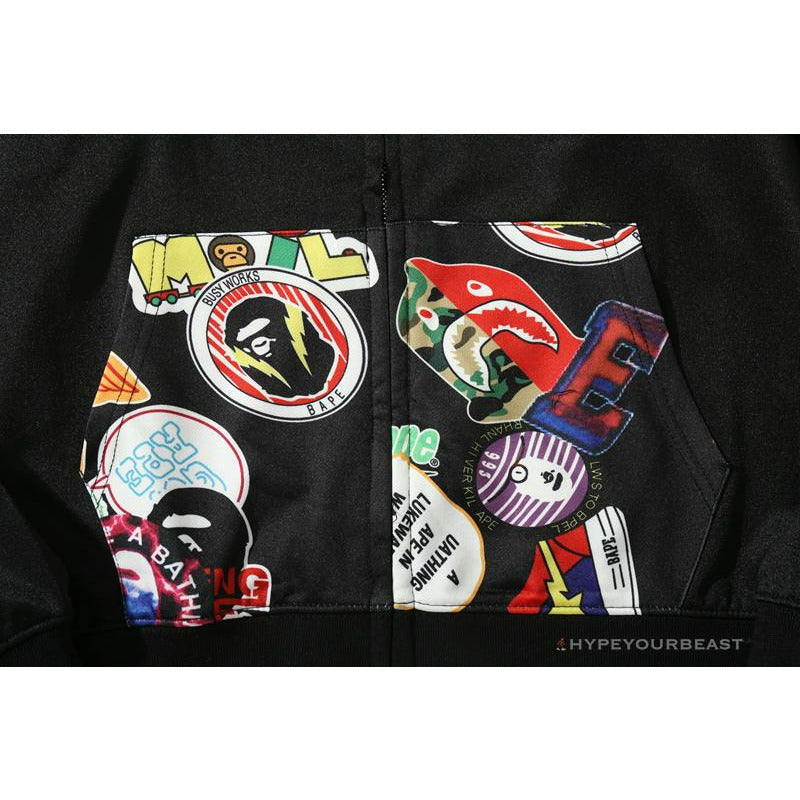 BAPE Badge LOGO Sticker Style Stitching Hoodie