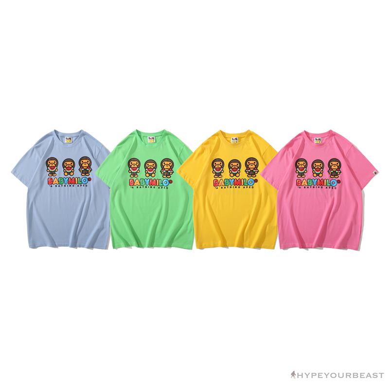 BAPE Baby Milo Watermelon Little Monkey Tee Shirt 'YELLOW'