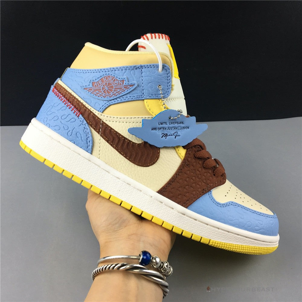 Air Jordan 1 Mid SE Fearless Maison Chateau Rouge
