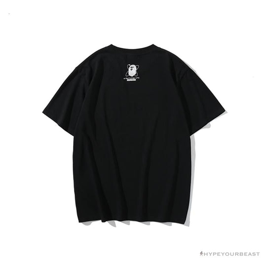 BAPE Universe Solar System Ape Man Head Tee Shirt 'BLACK'