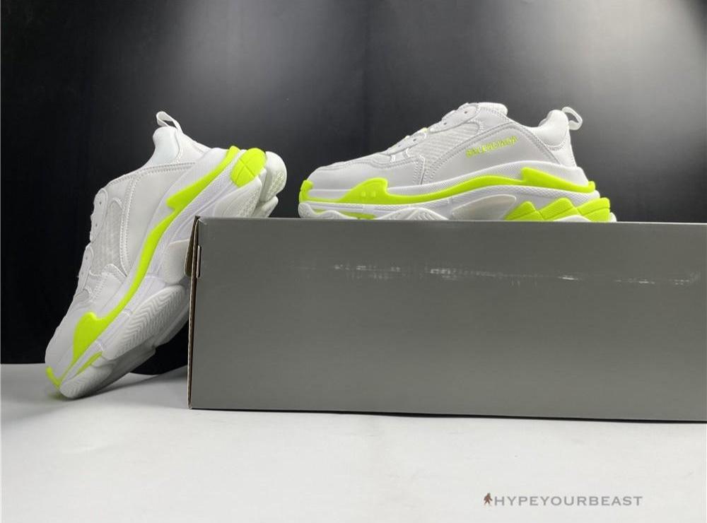 BCG Triple S White Neon Yellow