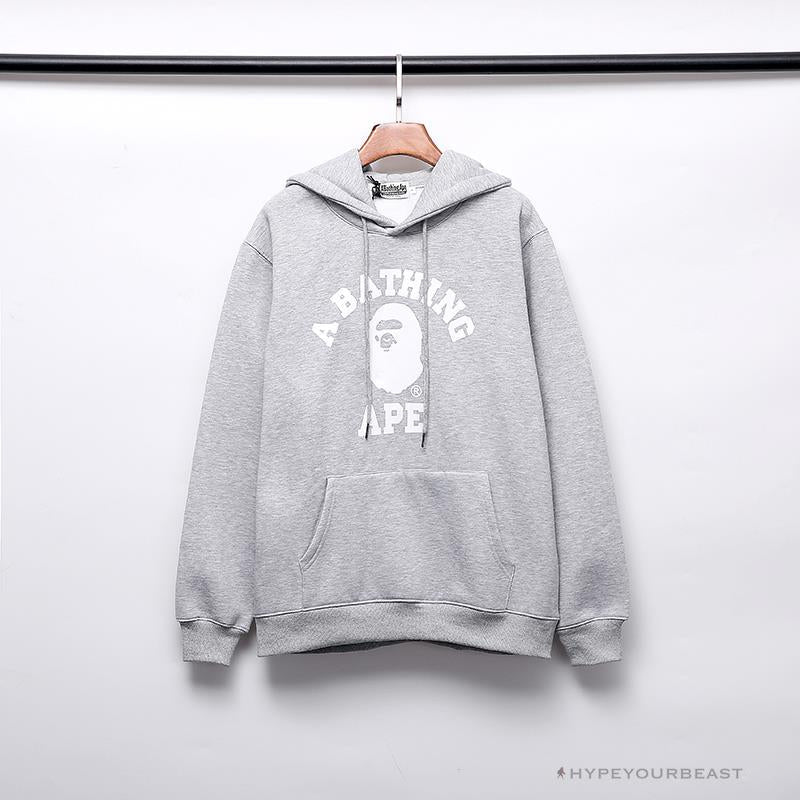 BAPE x Bathing Ape Head Hoodie 'GREY'