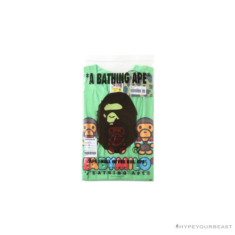 BAPE Baby Milo Watermelon Little Monkey Tee Shirt 'GREEN'