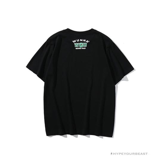 BAPE Paint Splash Green Camouflage Tee Shirt 'BLACK'