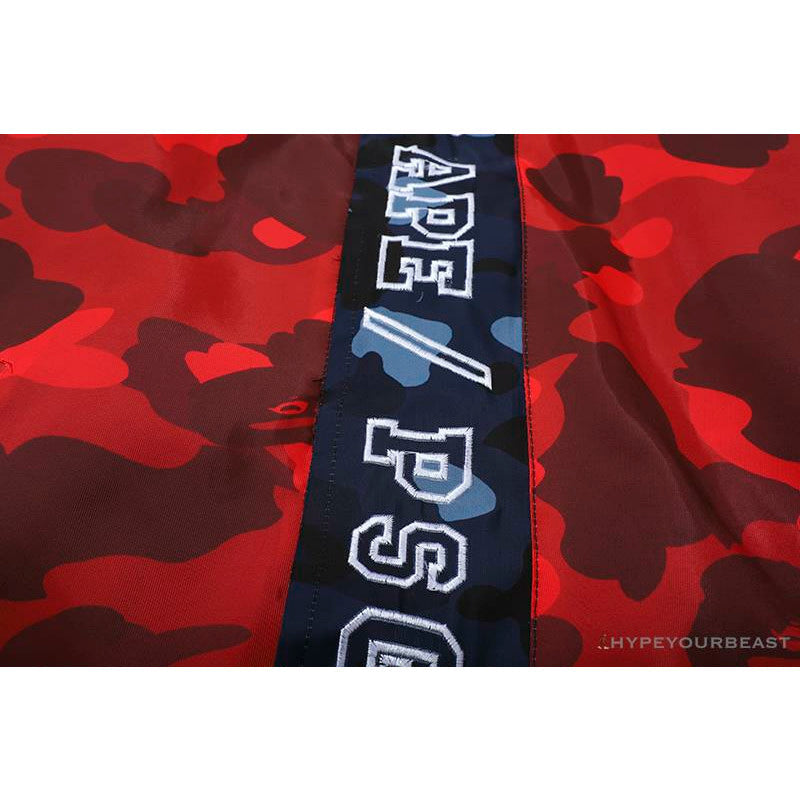 BAPE x PSG Paris Saint-Germain Camouflage Blue-Red Hoodie