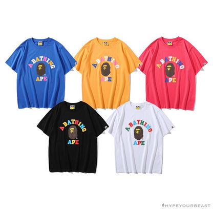 BAPE Little Ape Head Colorful Classic Tee Shirt 'WHITE'