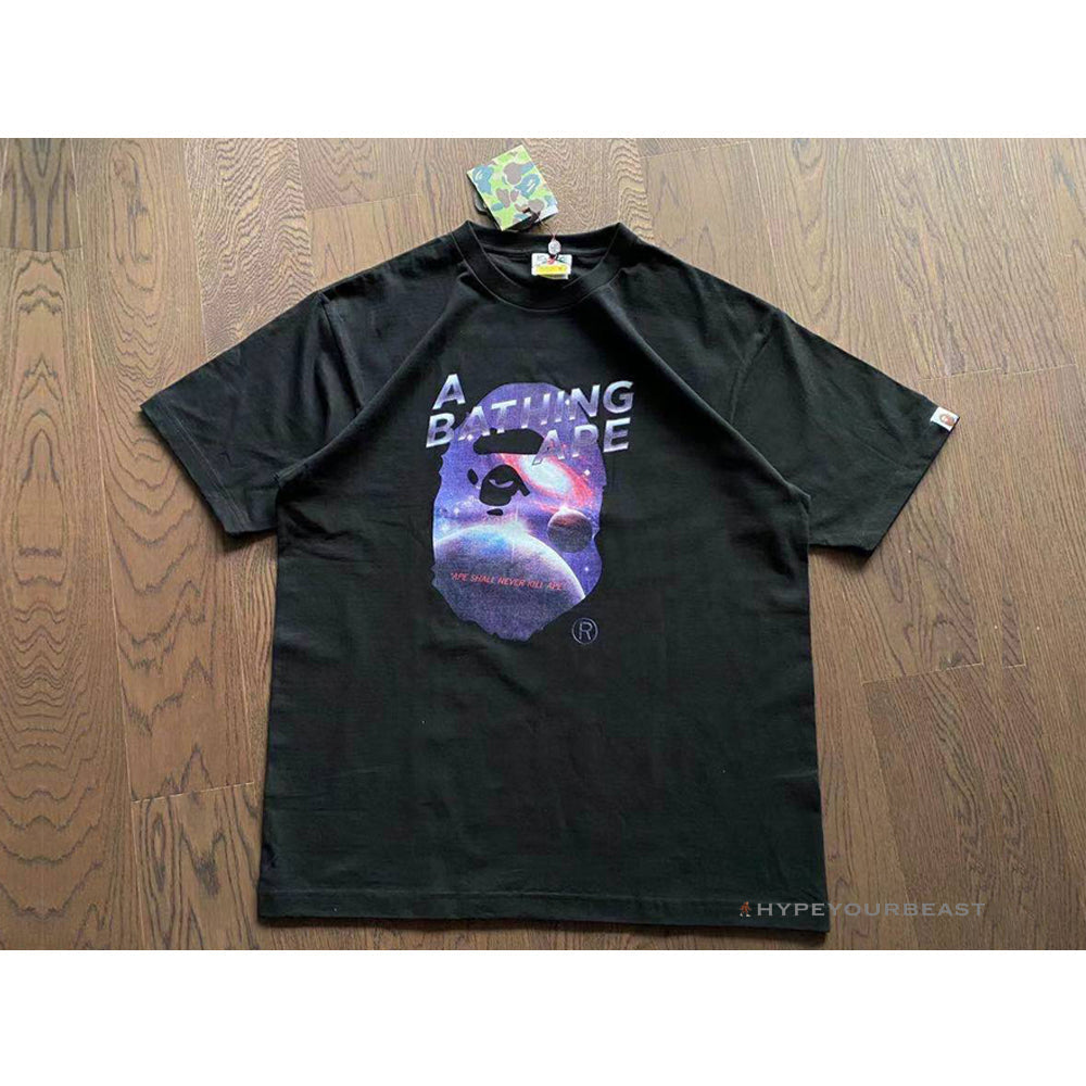 Bape Tee Shirt Black Galaxy