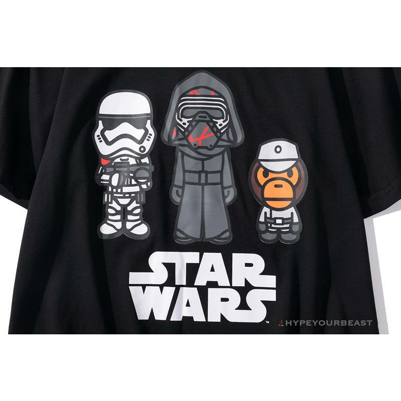 BAPE x Star Wars Collaboration Black Warrior Tee Shirt 'BLACK'