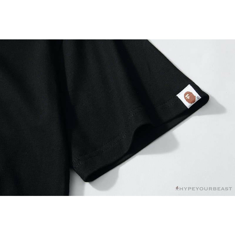 BAPE NYC New York Limited Purple Camouflage Ape Head Tee Shirt 'BLACK'