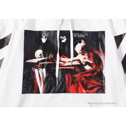OFF-WHITE Skull and Writing Hoodie 'WHITE'