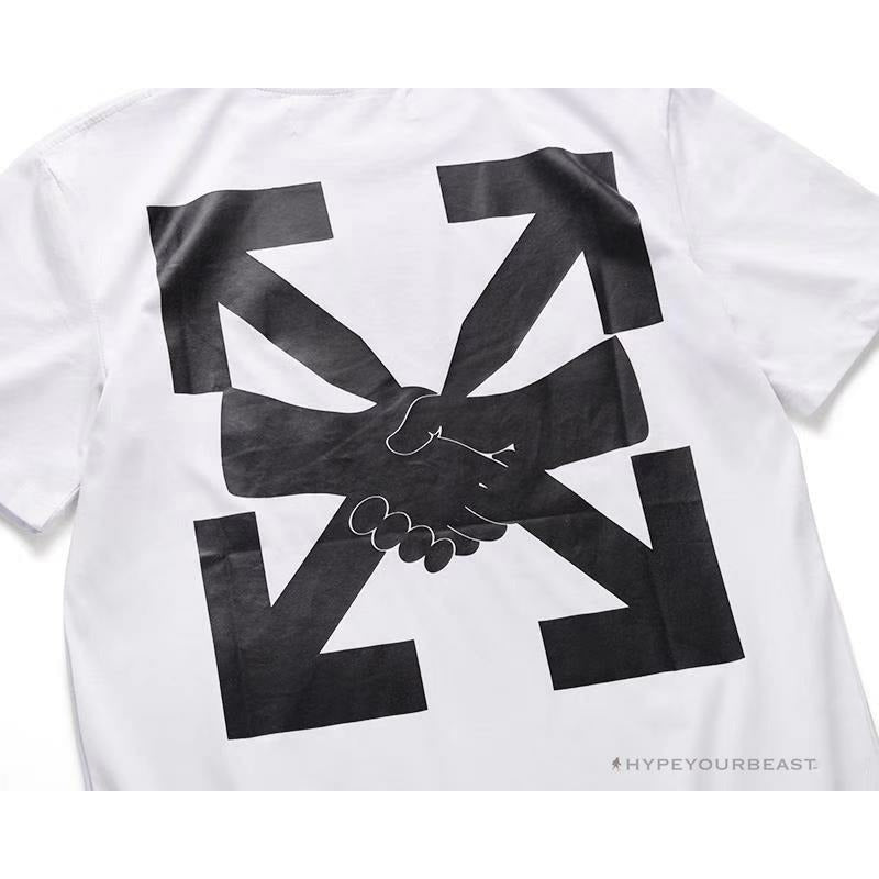 OFF-WHITE Hand Shake Tee Shirt 'WHITE'