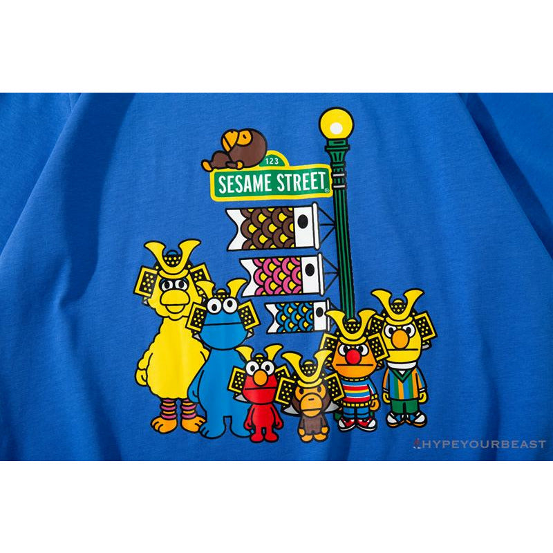 BAPE Baby Milo Sesame Street Carp Streamer Tee Shirt 'BLUE'