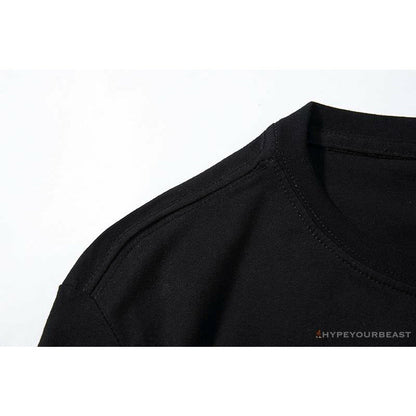 BAPE Classic Basic Ape Man Head English LOGO Tee Shirt 'BLACK'