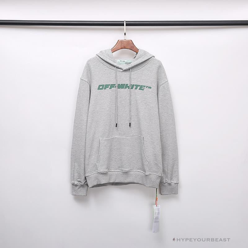 OFF-WHITE Hand-Painted Utility Pole Worker Hoodie 'GREY'