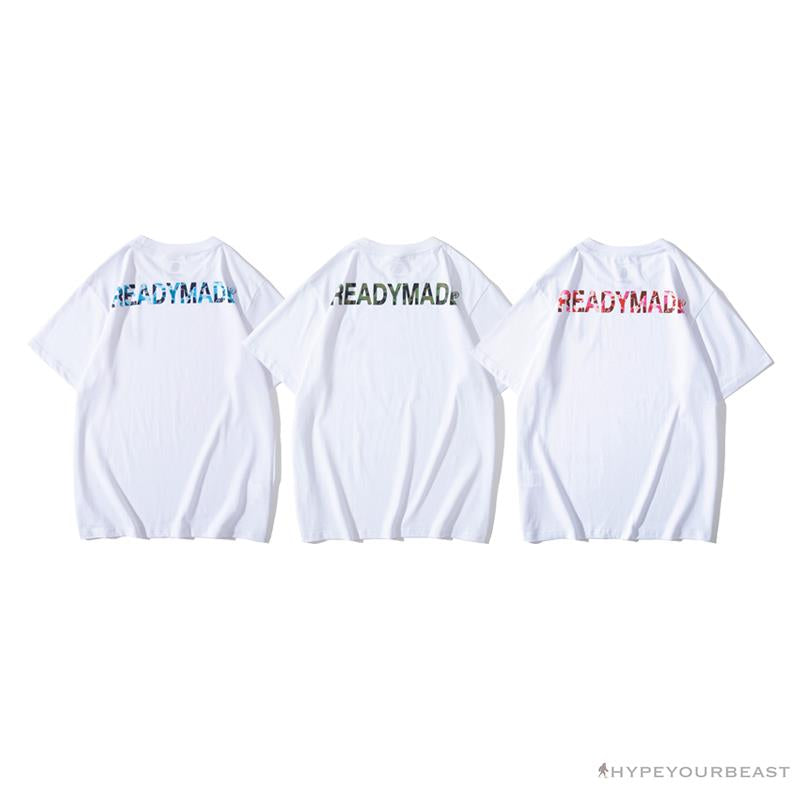 BAPE Readymade Small Bee Camouflage Letter Tee Shirt 'PINK'