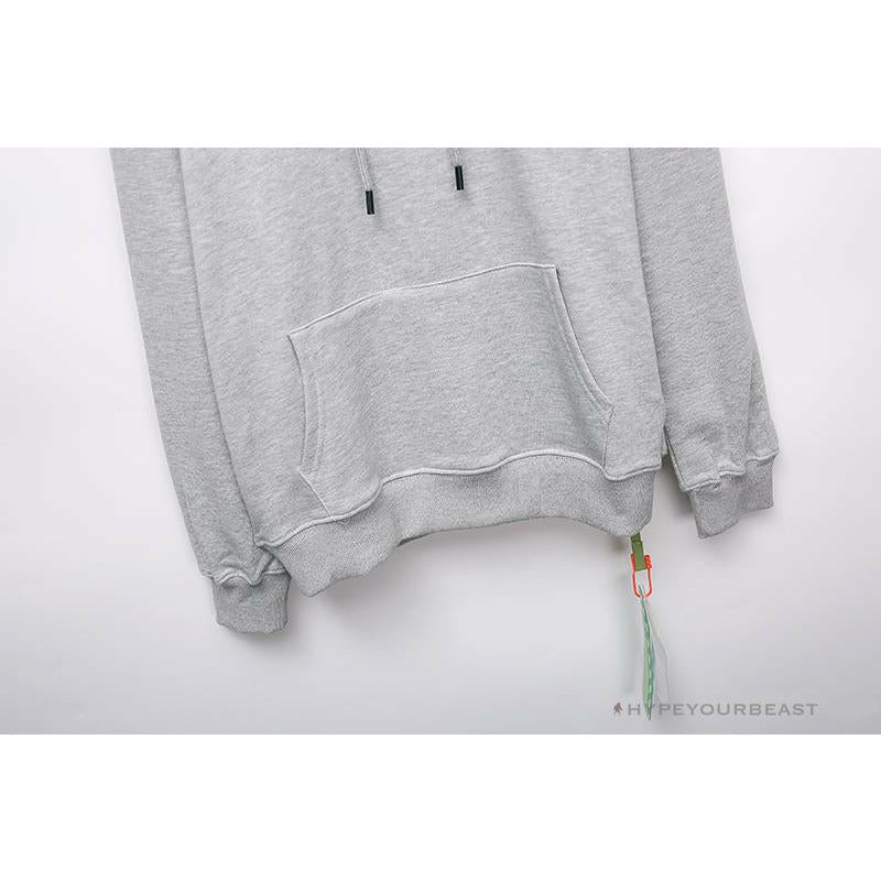 OFF-WHITE Hand-Painted Utility Pole Worker Hoodie 'GREY'