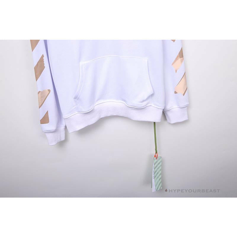 OFF-WHITE Rubber Strip Arrow Hoodie 'WHITE'