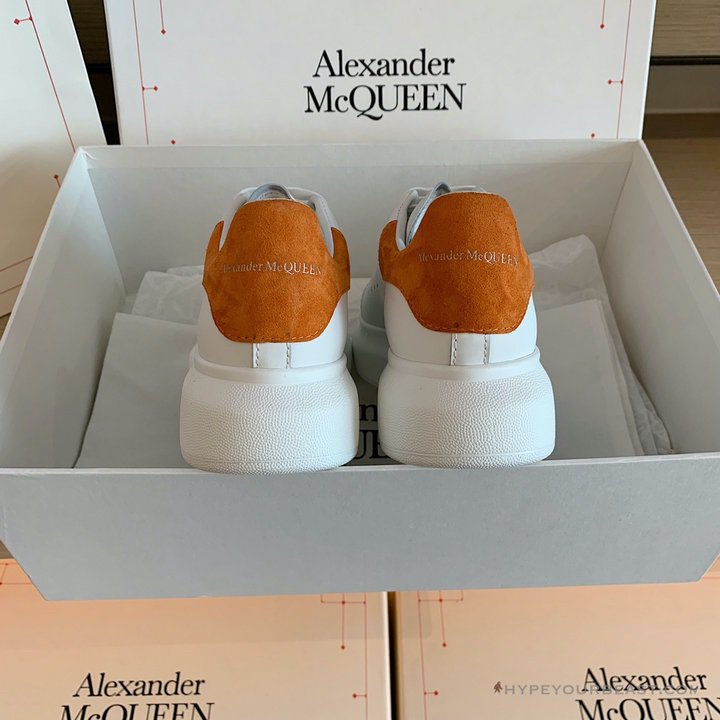 Alexander McQueen Women's White / Orange Sneaker